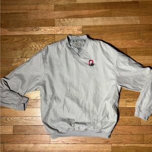Gray Ohio State Pullover Sweatshirt with Red Logo